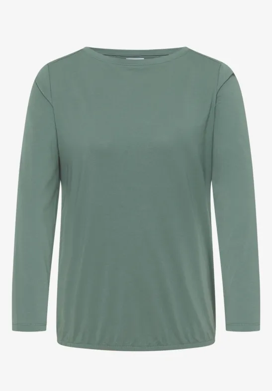 Shirt in Unifarbe jewel green