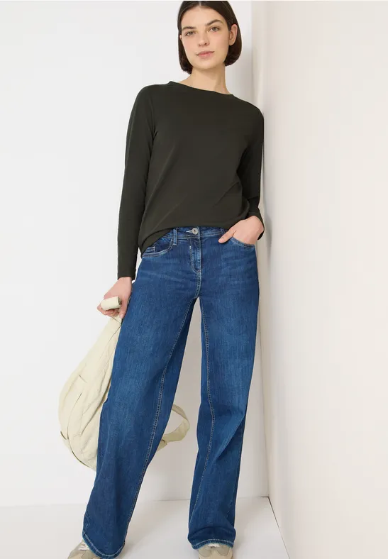 Shirt in Unifarbe raw khaki