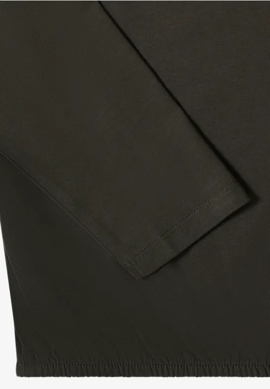 Shirt in Unifarbe raw khaki