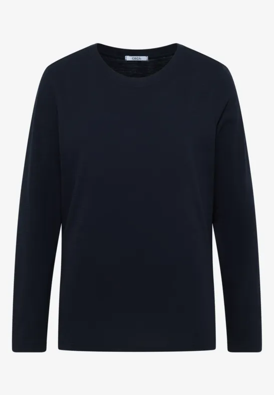 Basic Rundhalsshirt urban dark blue