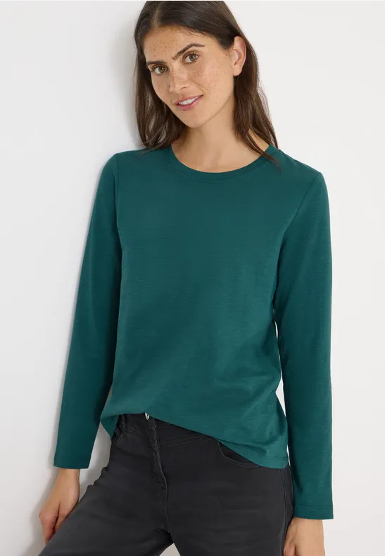 Basic Rundhalsshirt dark sea green