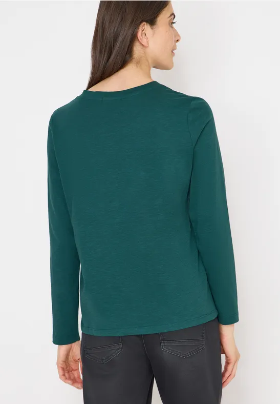 Basic Rundhalsshirt dark sea green