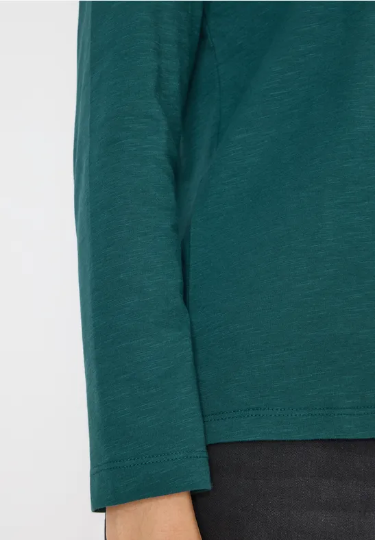 Basic Rundhalsshirt dark sea green