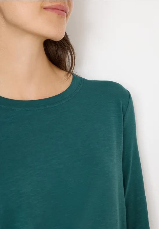 Basic Rundhalsshirt dark sea green
