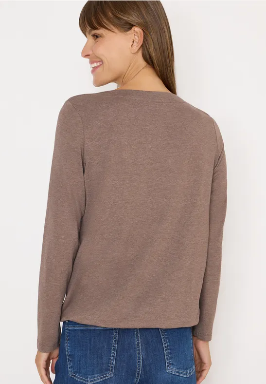 Langarmshirt chocolate mousse melange