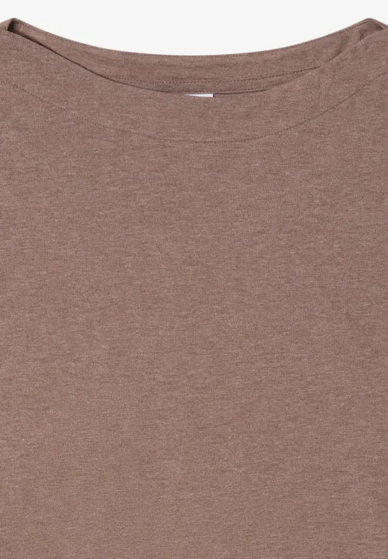 Langarmshirt chocolate mousse melange
