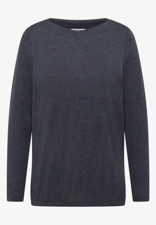 Langarmshirt urban dark blue melange