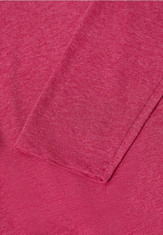 Langarmshirt beaujolais red melange