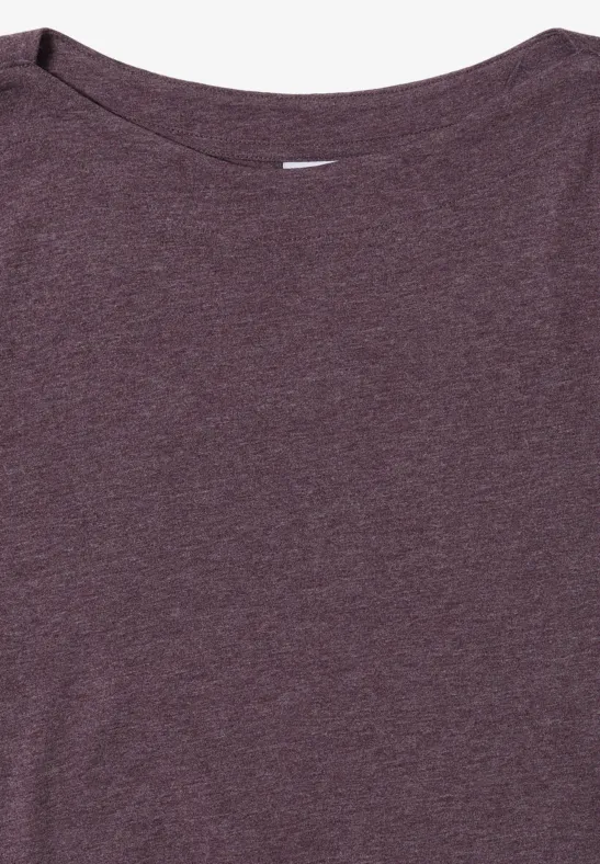 Langarmshirt eggplant red melange