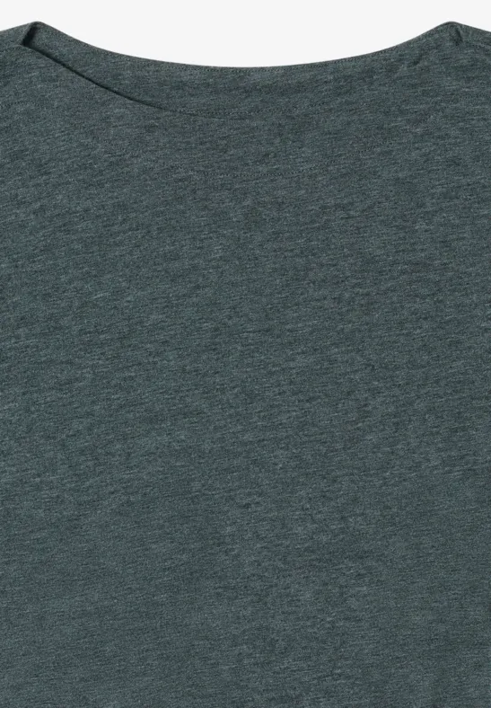 Langarmshirt ink green melange