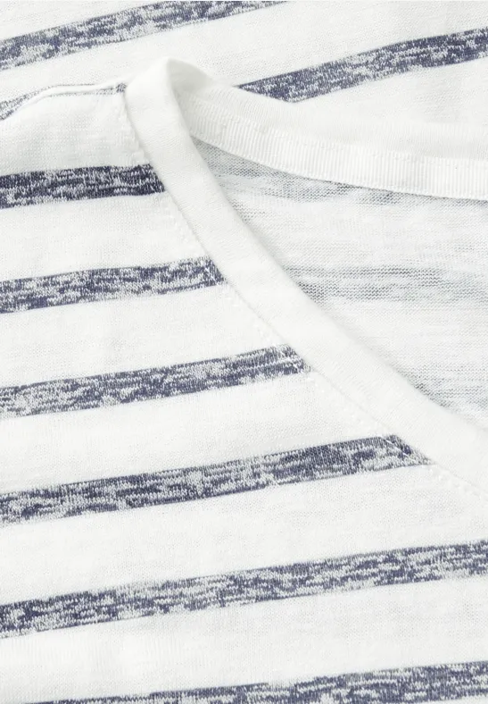 T-shirt à rayures tricotées urban navy blue
