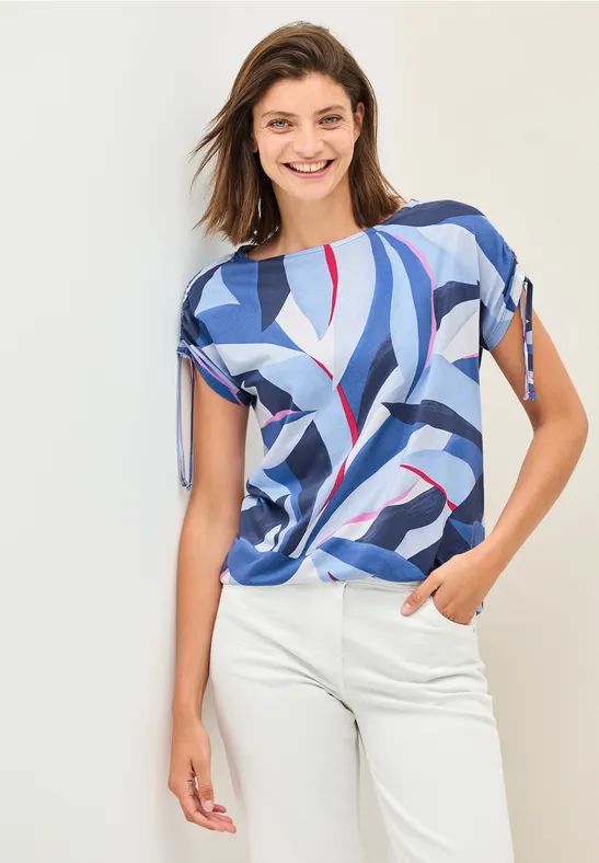 T-shirt imprimé avec fronces urban navy blue