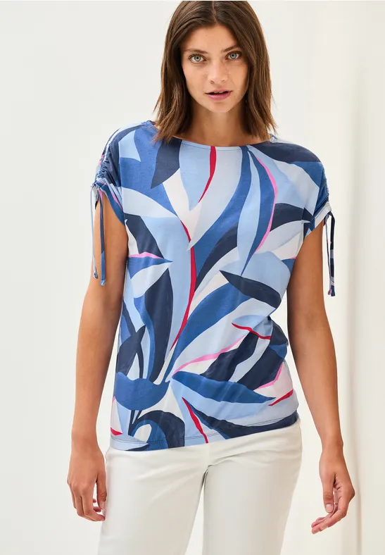 T-shirt imprimé avec fronces urban navy blue