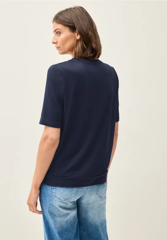 T-shirt avec art wording urban navy blue
