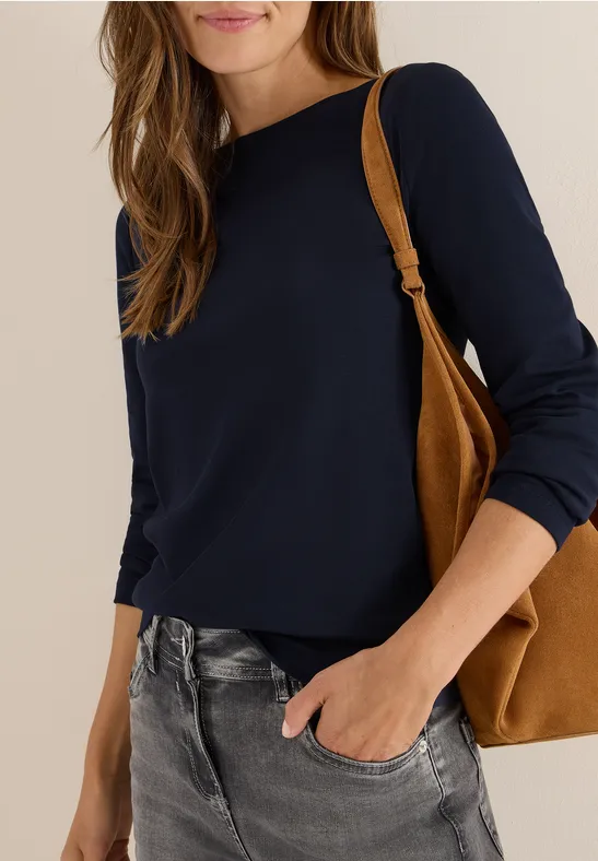 Shirt mit U-Boot-Ausschnitt urban dark blue