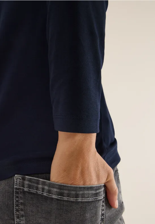 Shirt mit U-Boot-Ausschnitt urban dark blue