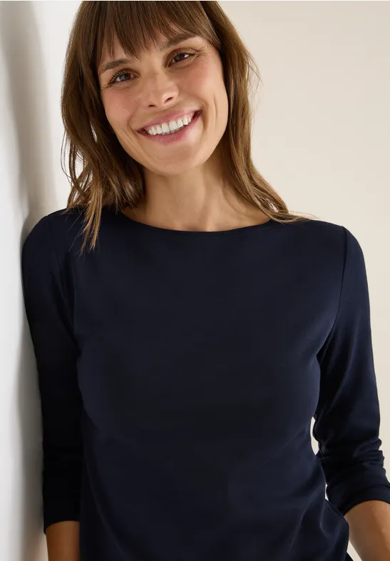 Shirt mit U-Boot-Ausschnitt urban dark blue