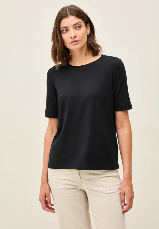 T-shirt basique à col rond Black
