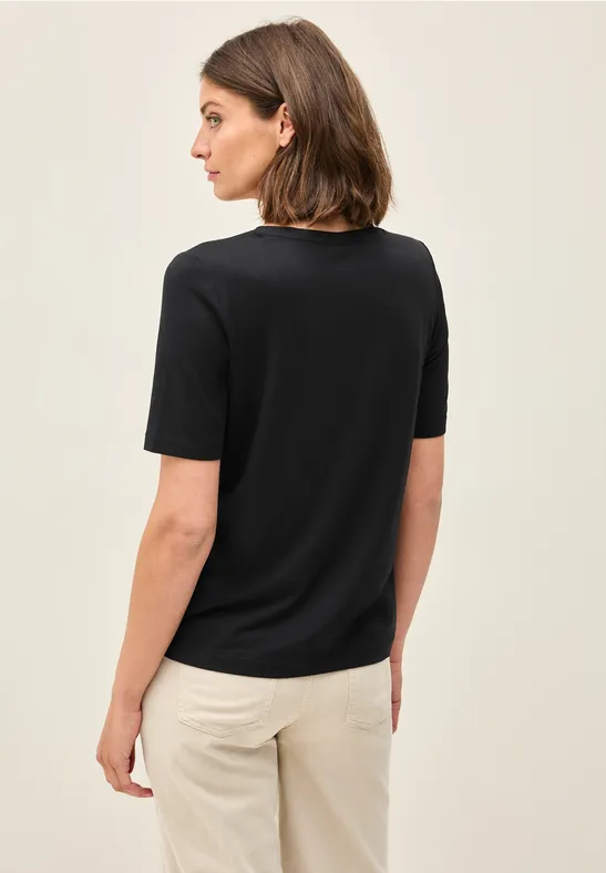 T-shirt basique à col rond Black