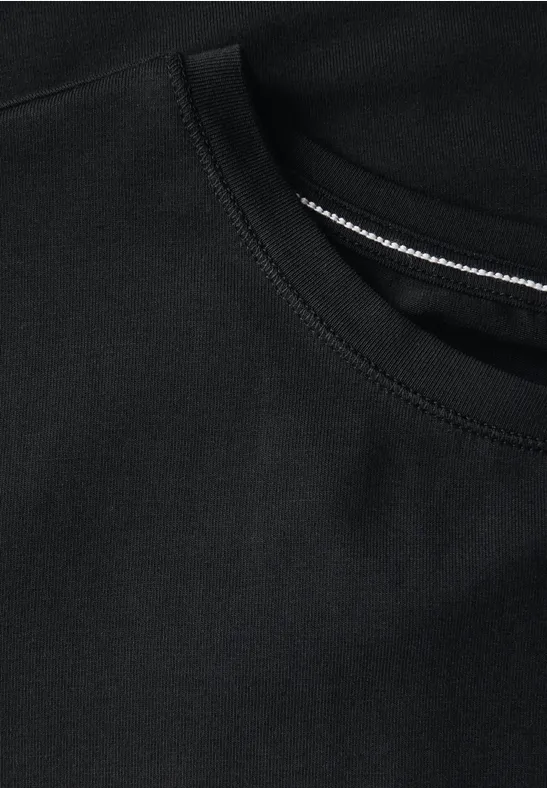 T-shirt basique à col rond Black