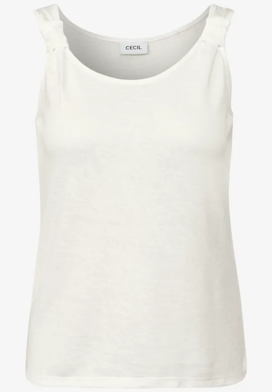 Top in gebreide look vanilla white