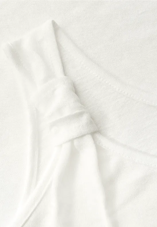 Top in gebreide look vanilla white