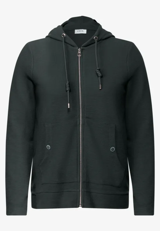 Leichte Kapuzenjacke ink green
