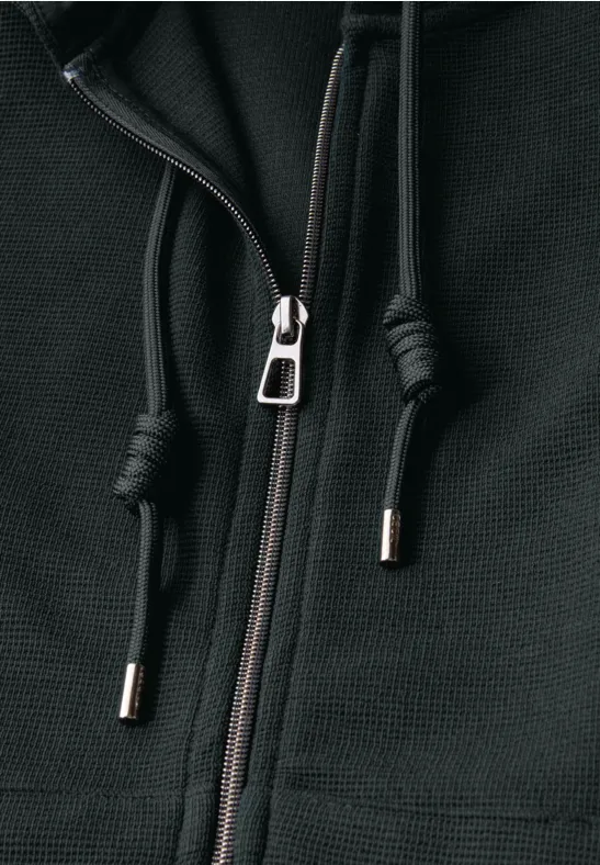 Leichte Kapuzenjacke ink green