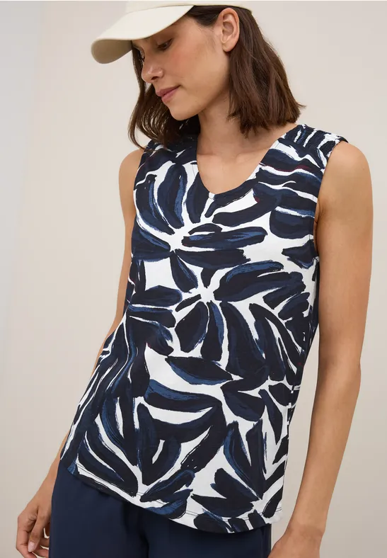 Top avec détails smocks urban dark blue