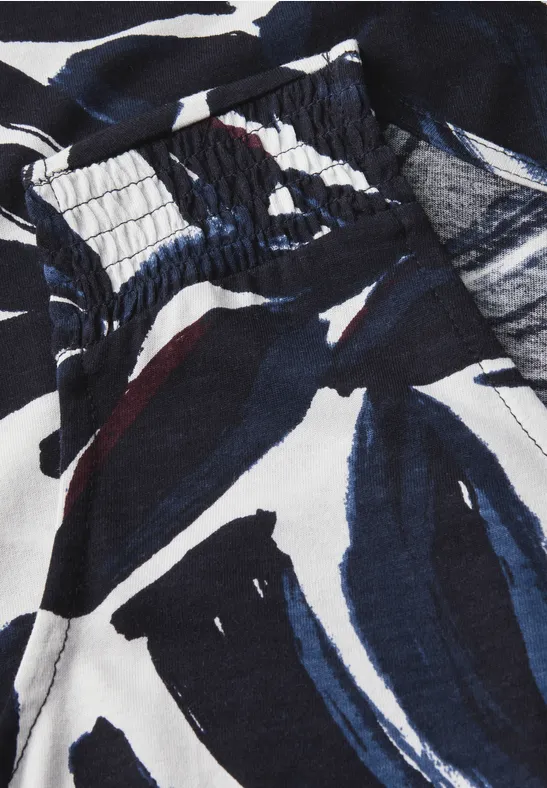 Top avec détails smocks urban dark blue