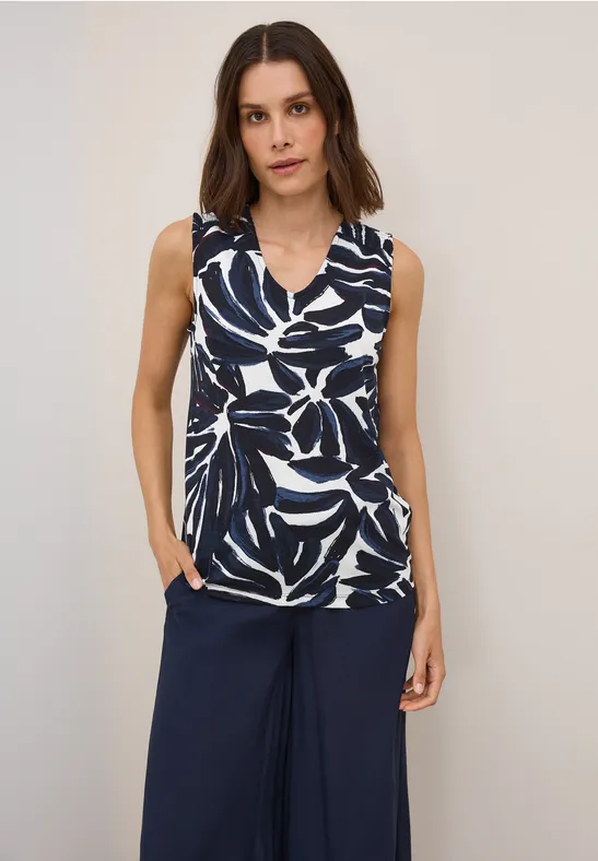 Top avec détails smocks urban dark blue