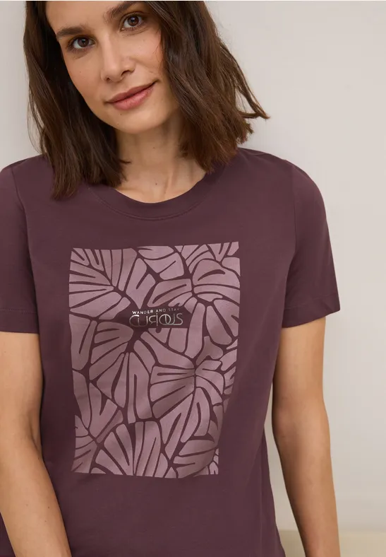Shirt mit Print mulberry red