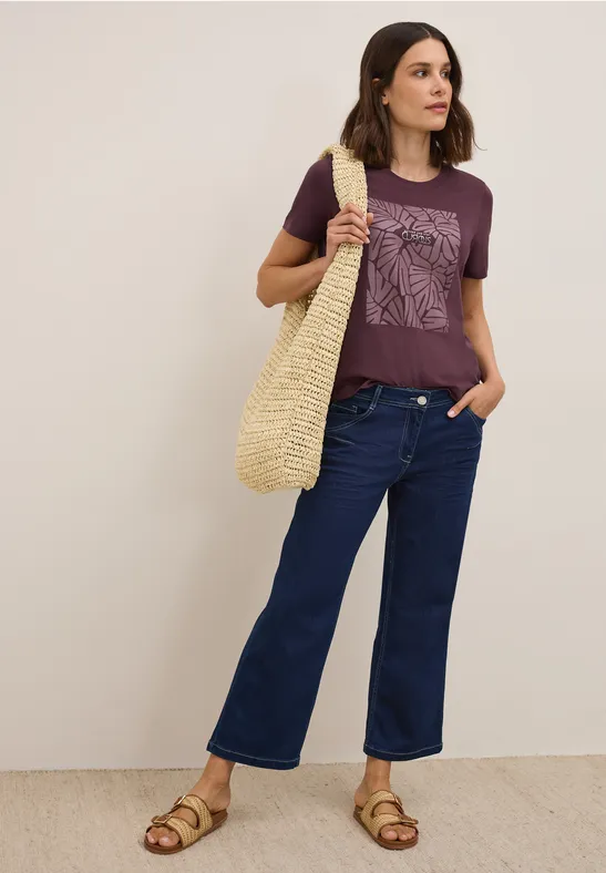 Shirt mit Print mulberry red