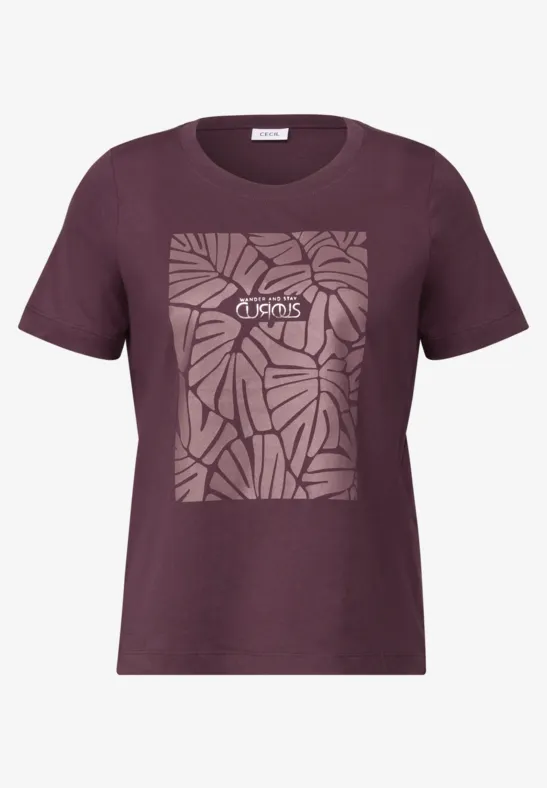 Shirt mit Print mulberry red