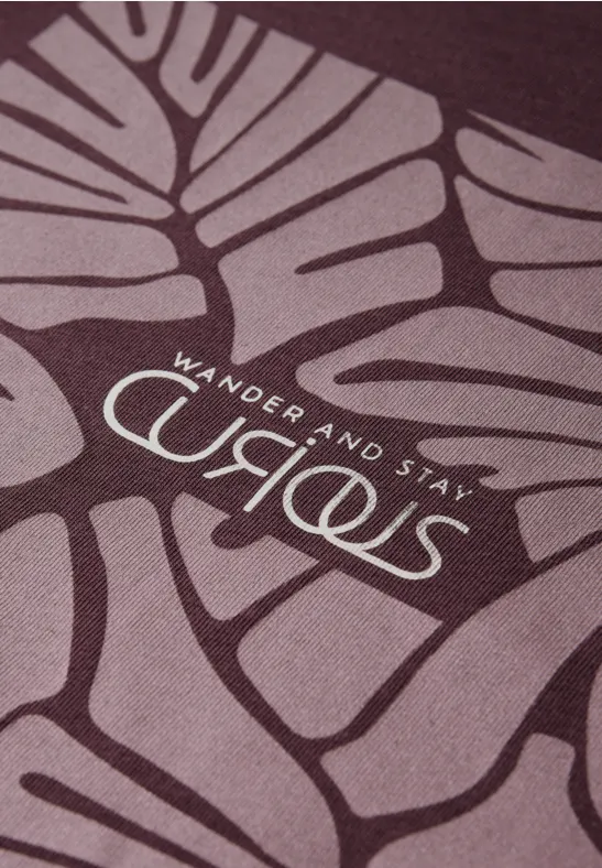 Shirt mit Print mulberry red