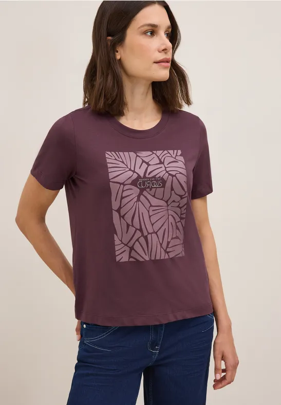 Shirt mit Print mulberry red