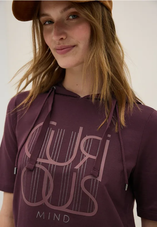 Bluza z napisem mulberry red