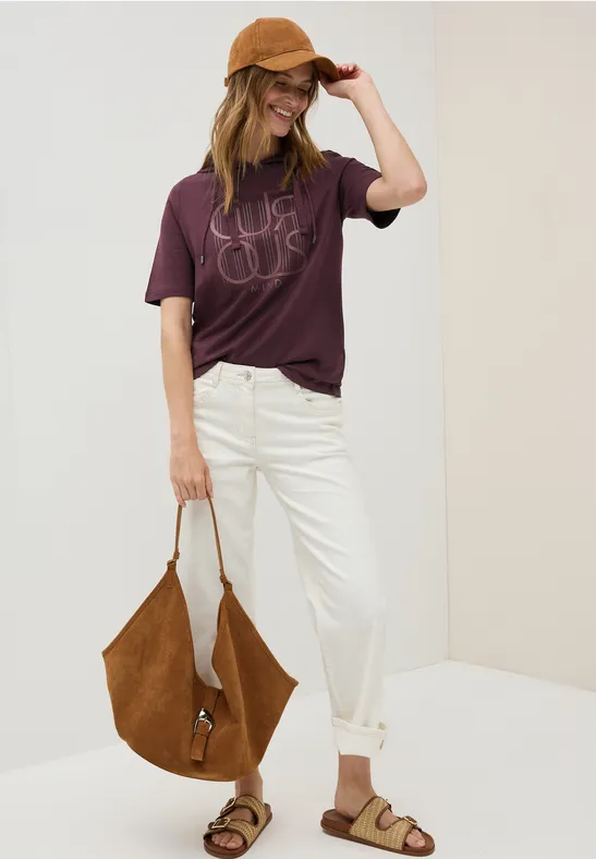 Bluza z napisem mulberry red