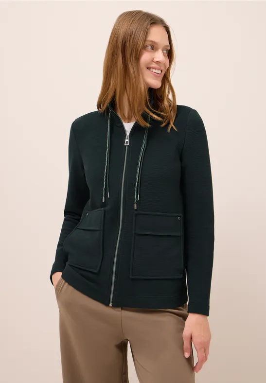 Leichte Ottoman Jacke ink green