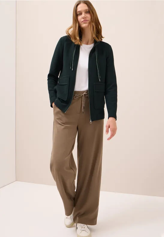 Leichte Ottoman Jacke ink green