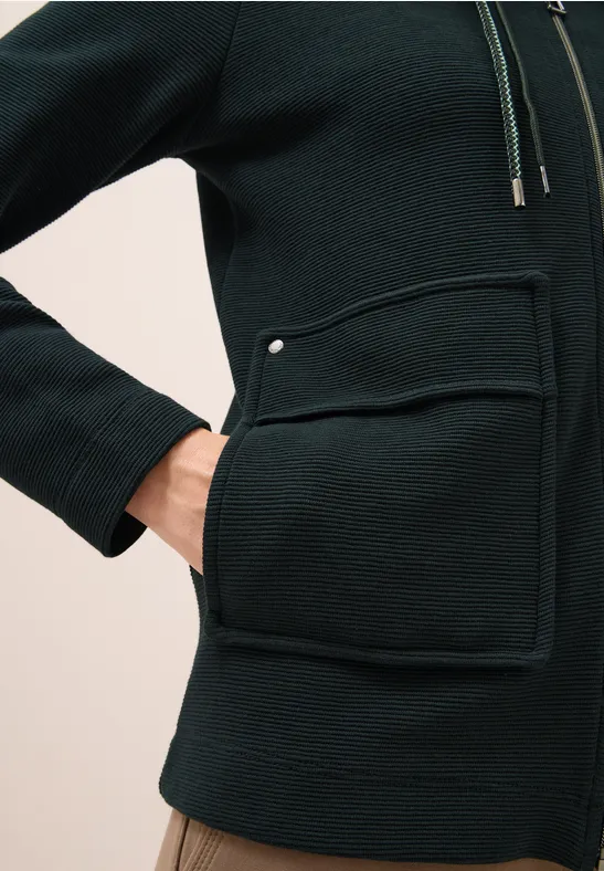 Leichte Ottoman Jacke ink green