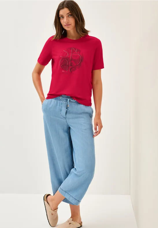 T-Shirt mit Artwork glazed apple red
