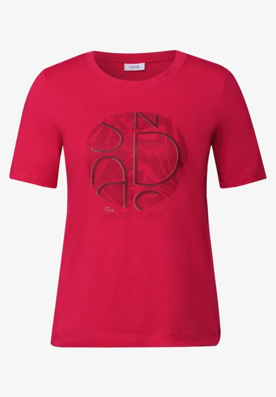 T-Shirt mit Artwork glazed apple red