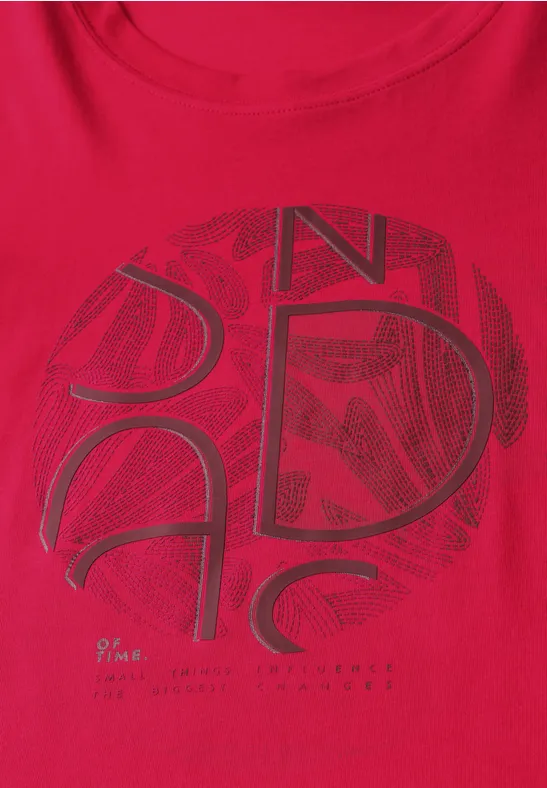 T-Shirt mit Artwork glazed apple red
