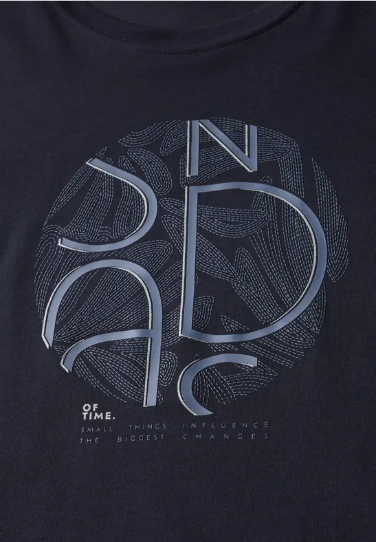 T-Shirt mit Artwork urban dark blue
