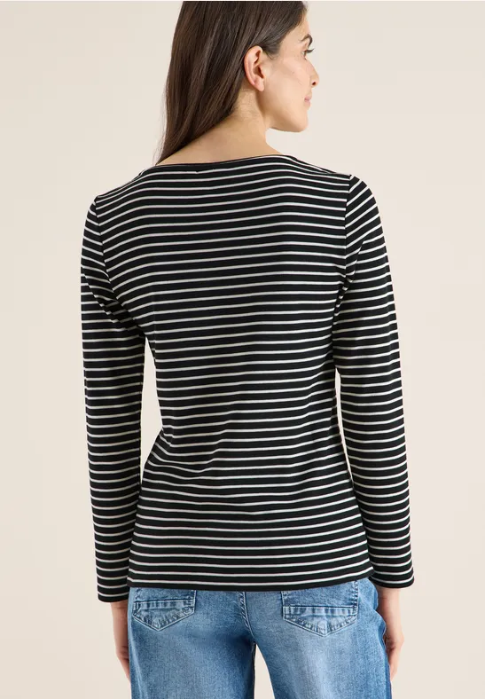 Gestreiftes Shirt Black