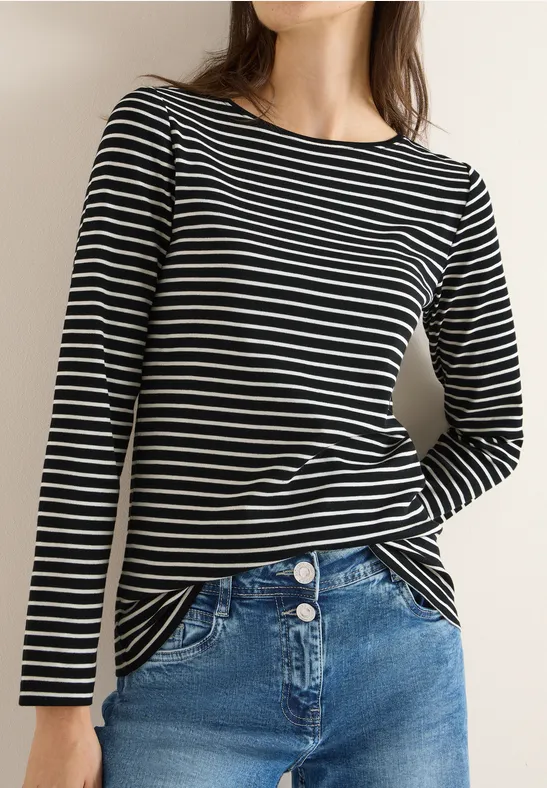 Gestreiftes Shirt Black