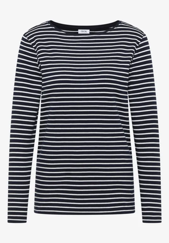 Gestreiftes Shirt vanilla white