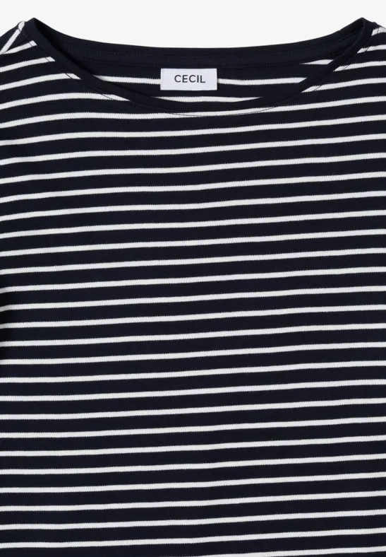 Gestreiftes Shirt vanilla white