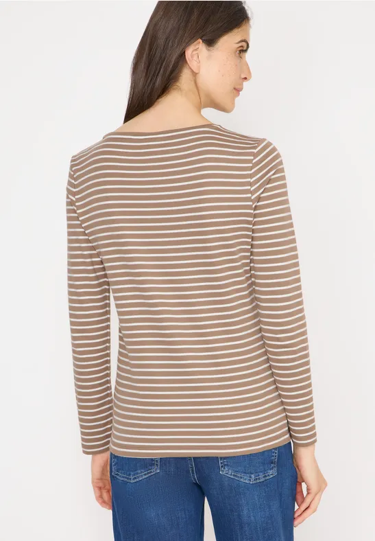 T-shirt à rayures natural taupe